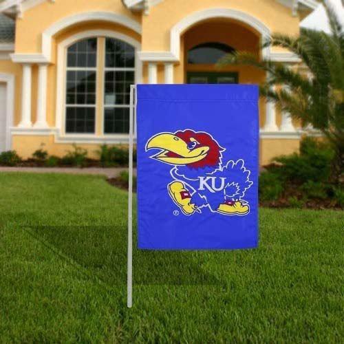 Kansas Jayhawks Garden Flag 2 Sided Big Jay Logo