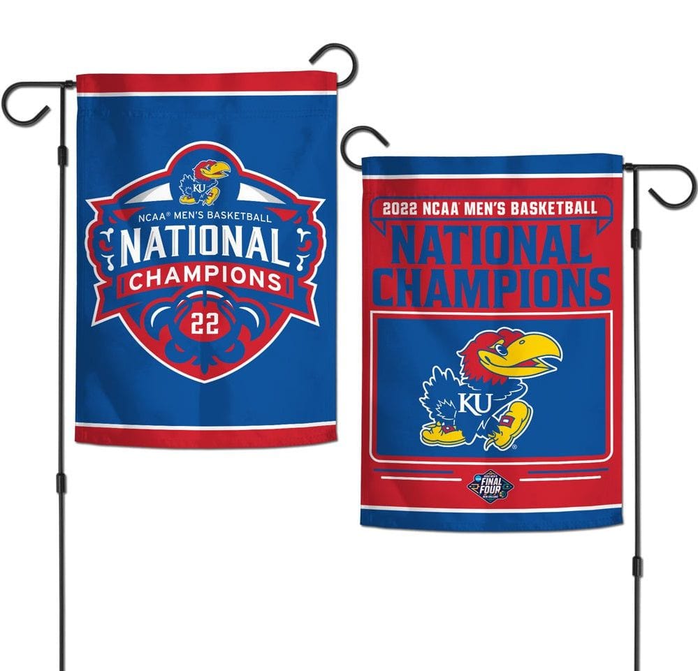 Kansas Jayhawks Garden Flag 2022 Basketball Champions 2 Sided