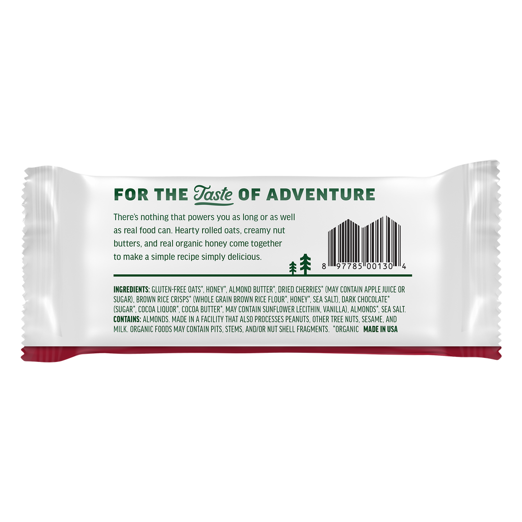 Kate's Real Food Dark Chocolate and Cherry Energy Bars, 12-Pack, 2.2 Oz Each