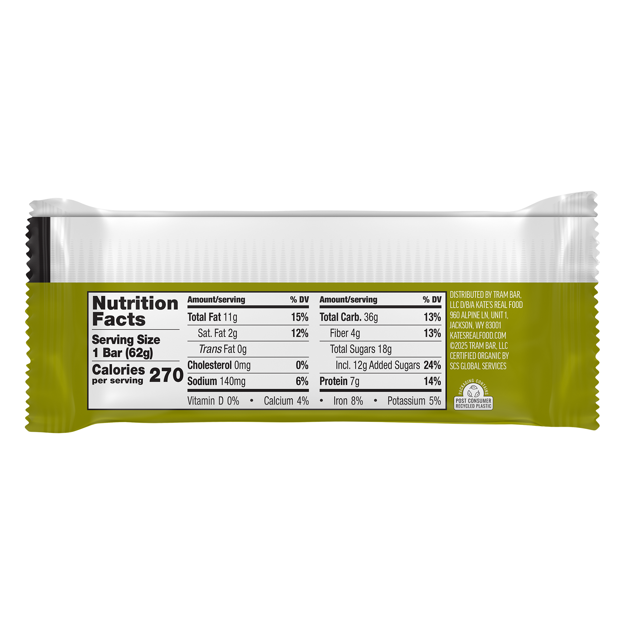 Kate's Real Food Peanut Butter Dark Chocolate Bars - 12pk