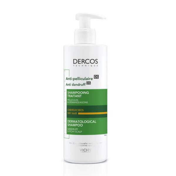 Vichy Dercos Anti-Dandruff Shampoo for Dry Hair - 390ml - Salicylic Acid, Hypoallergenic - Dandruff & Itchy Scalp Relief
