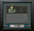 Jason Kelce Super Bowl LII Parade Speech Text Philadelphia Eagles Framed Football Photo
