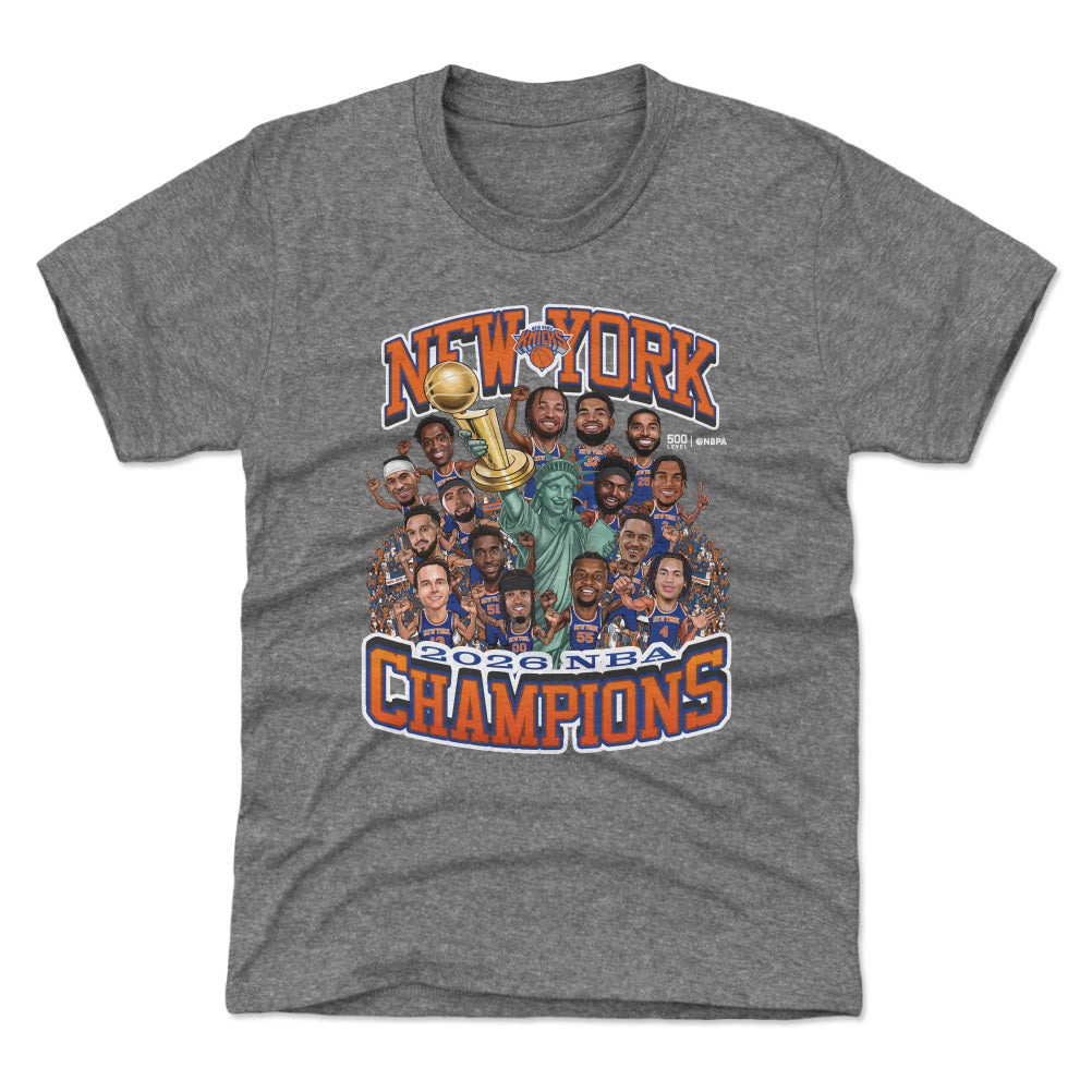 New York Knicks NBA Finals 2026 Champions Caricature WHT