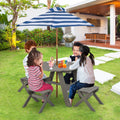 Kids Wooden Table Set for Children Aged 3+ Years-Gray