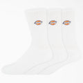 Dickies Embroidered Crew Socks - White