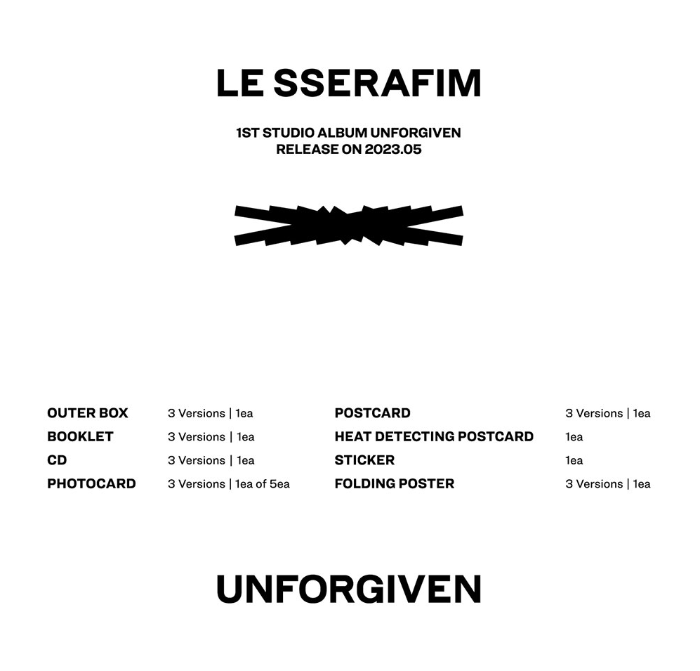 LE SSERAFIM 1st Studio Album - Unforgiven
