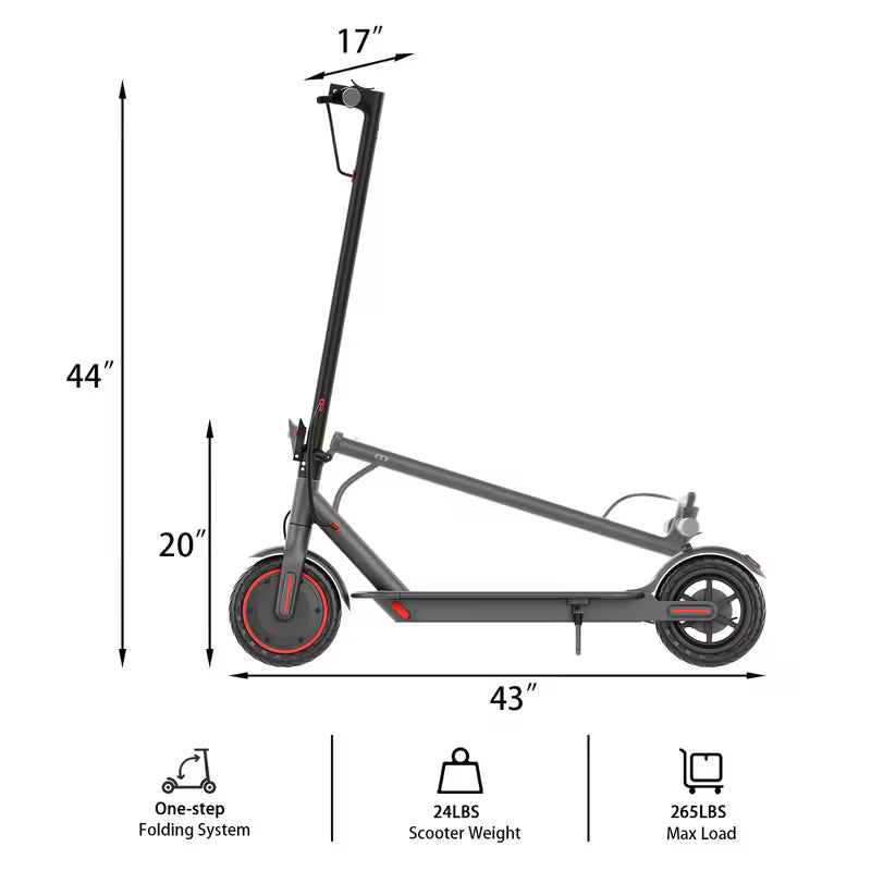 Electric Scooter, 350W 36V 5.2AH-10.5AH, 8.5" Solid Tires, 19 Mile Range And 3 Modes, High Speed For Teens And Adults, Foldable And Height Adjustable, Designed For Beginners- Ideal For City Streets, Parks, Or Campus Pathways, Long-lasting Use