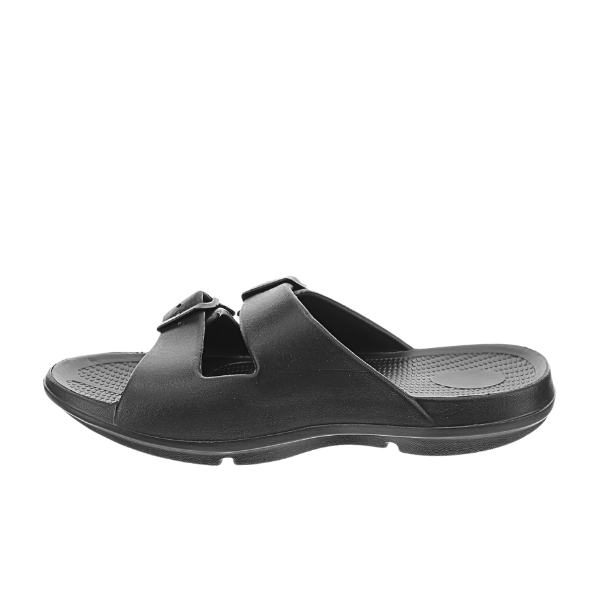 Sovella Women's Buckle Slide Black