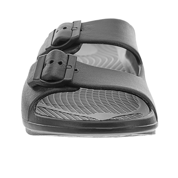 Sovella Women's Buckle Slide Black