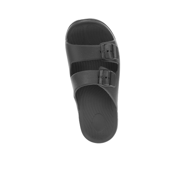 Sovella Women's Buckle Slide Black