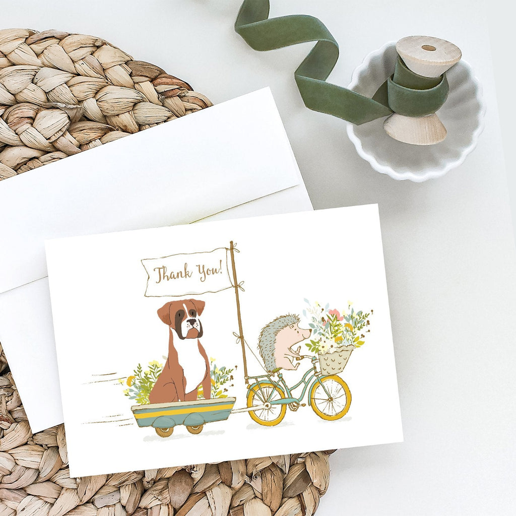 Boxer Flashy Fawn Natural Ears Greeting Cards Pack of 8 Blank Cards with Envelopes Whimsical A7 Size 5x7