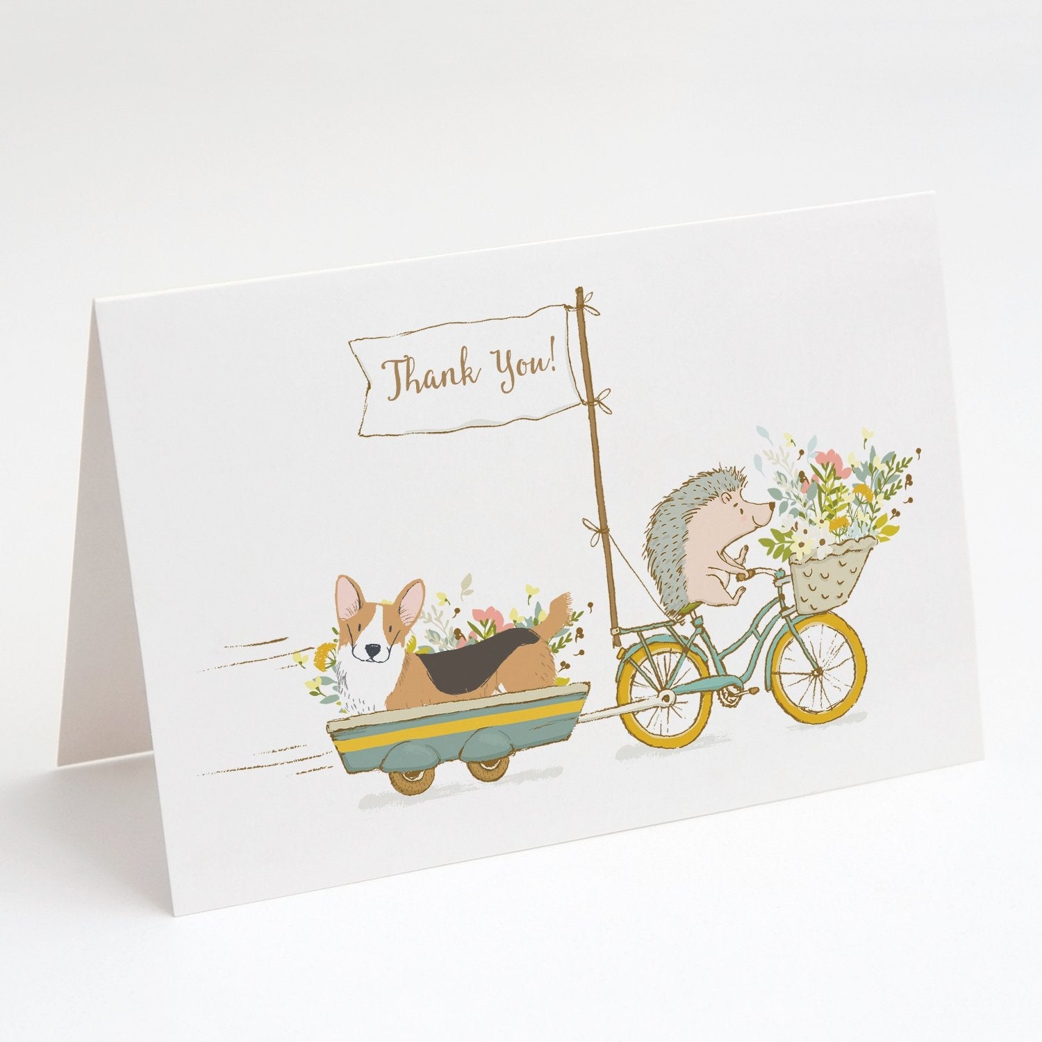 Corgi Cardigan Tricolor Greeting Cards Pack of 8 Blank Cards with Envelopes Whimsical A7 Size 5x7
