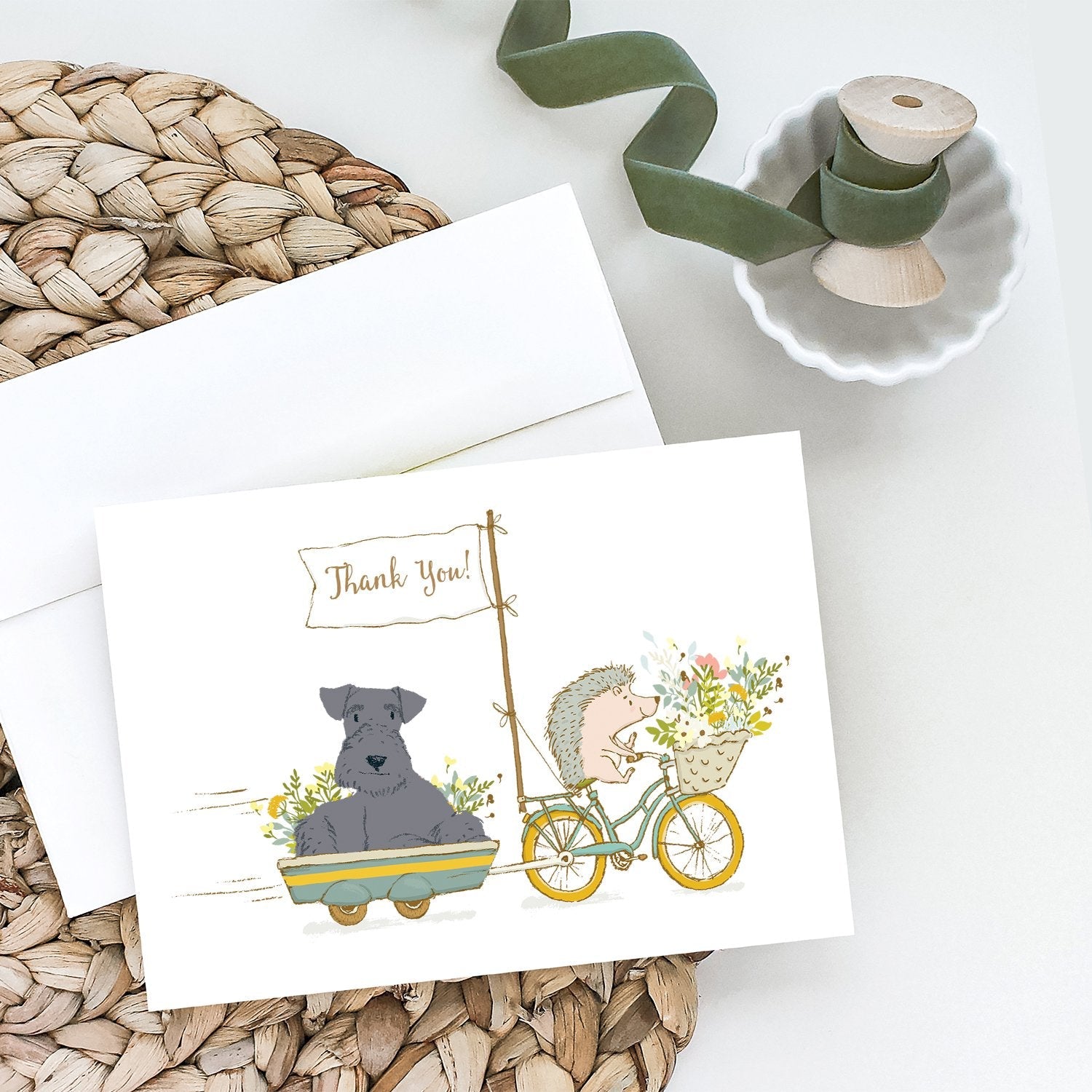 Lakeland Terrier Greeting Cards Pack of 8 Blank Cards with Envelopes Whimsical A7 Size 5x7