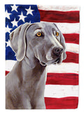 USA American Flag with Weimaraner Garden Flag Mailbox Decorative Yard Banner Outside Patio Artwork for Flower Beds, Garden Size, Multicolor
