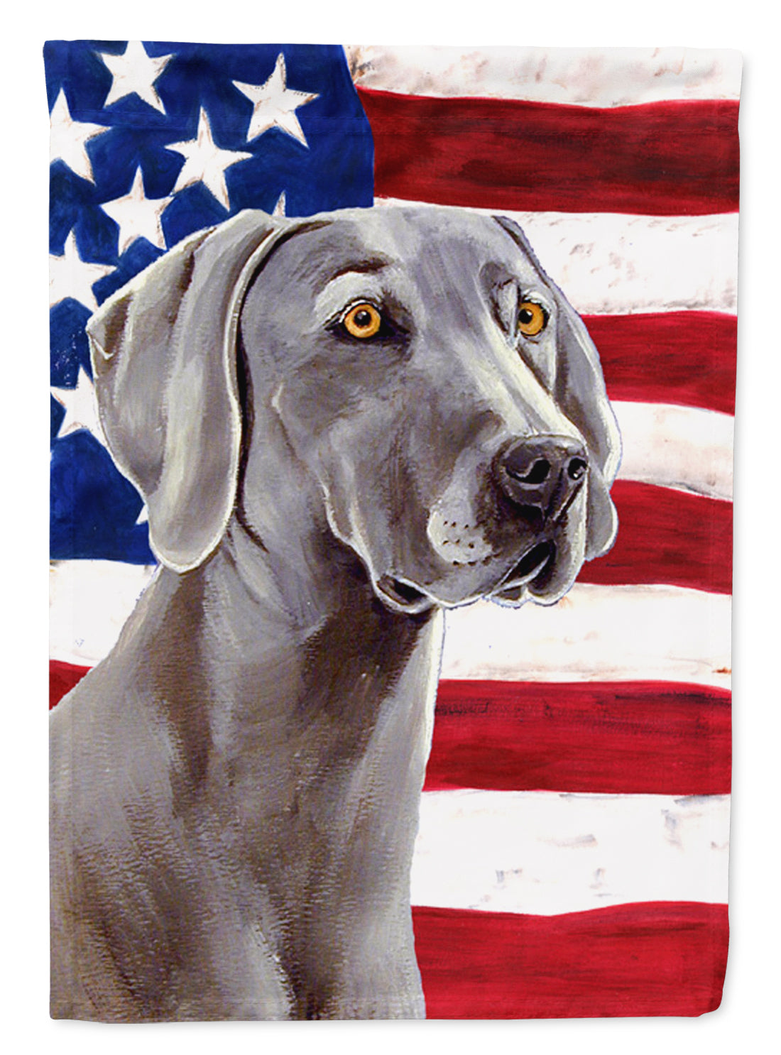 USA American Flag with Weimaraner Garden Flag Mailbox Decorative Yard Banner Outside Patio Artwork for Flower Beds, Garden Size, Multicolor