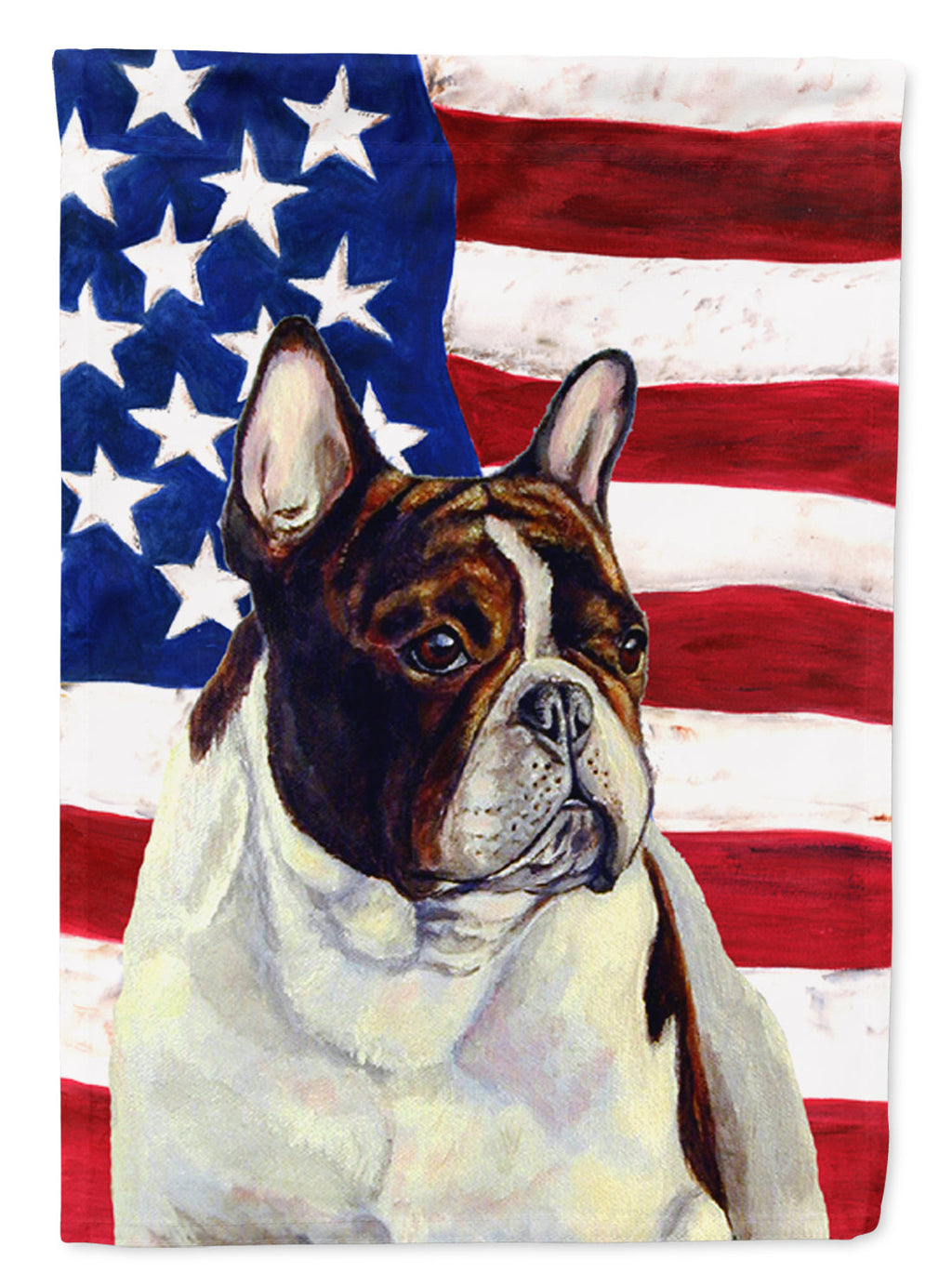 USA American Flag with French Bulldog Garden Flag Mailbox Decorative Yard Banner Outside Patio Artwork for Flower Beds, Garden Size, Multicolor