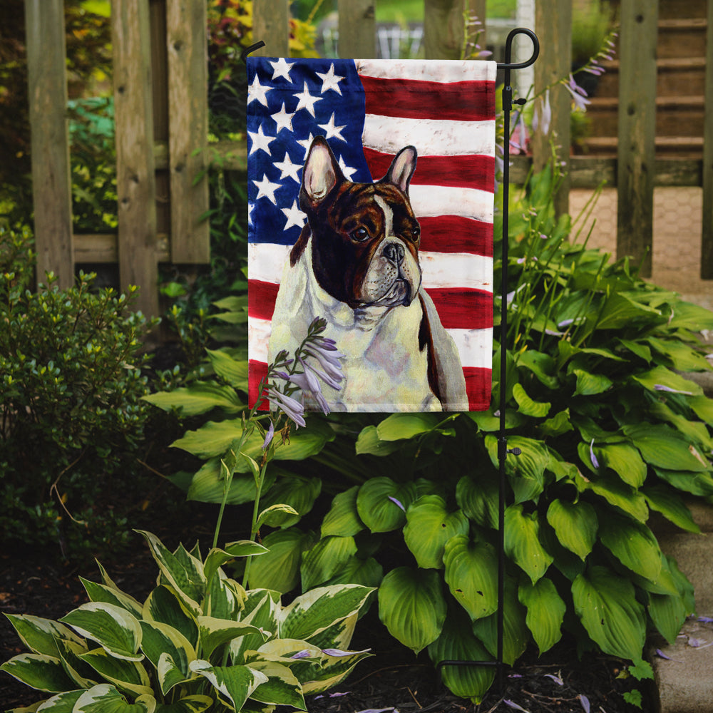USA American Flag with French Bulldog Garden Flag Mailbox Decorative Yard Banner Outside Patio Artwork for Flower Beds, Garden Size, Multicolor