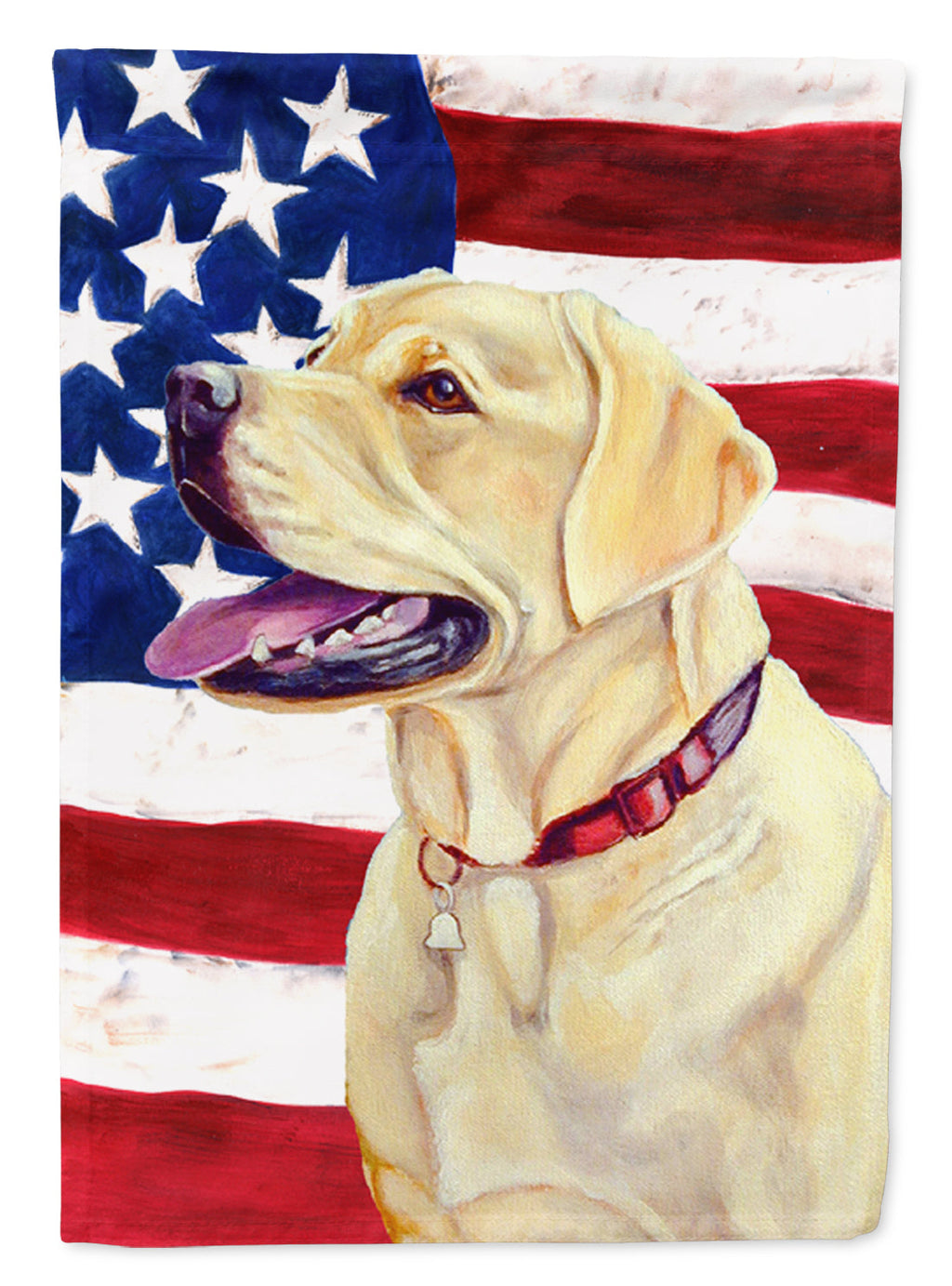 USA American Flag with Labrador Garden Flag Mailbox Decorative Yard Banner Outside Patio Artwork for Flower Beds, Garden Size, Multicolor
