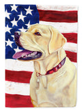USA American Flag with Labrador Garden Flag Mailbox Decorative Yard Banner Outside Patio Artwork for Flower Beds, Garden Size, Multicolor