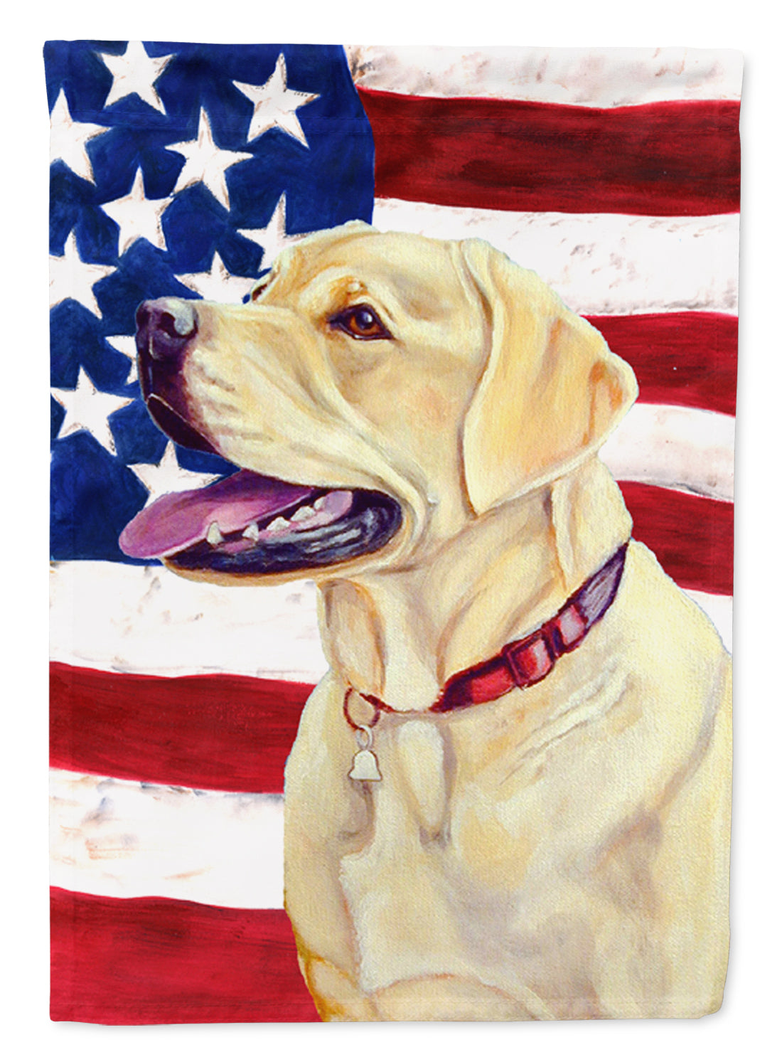 USA American Flag with Labrador Garden Flag Mailbox Decorative Yard Banner Outside Patio Artwork for Flower Beds, Garden Size, Multicolor