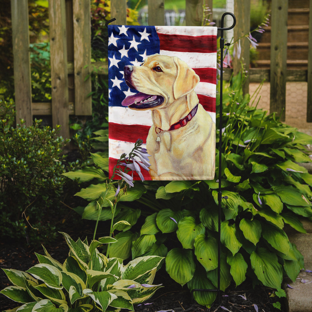 USA American Flag with Labrador Garden Flag Mailbox Decorative Yard Banner Outside Patio Artwork for Flower Beds, Garden Size, Multicolor