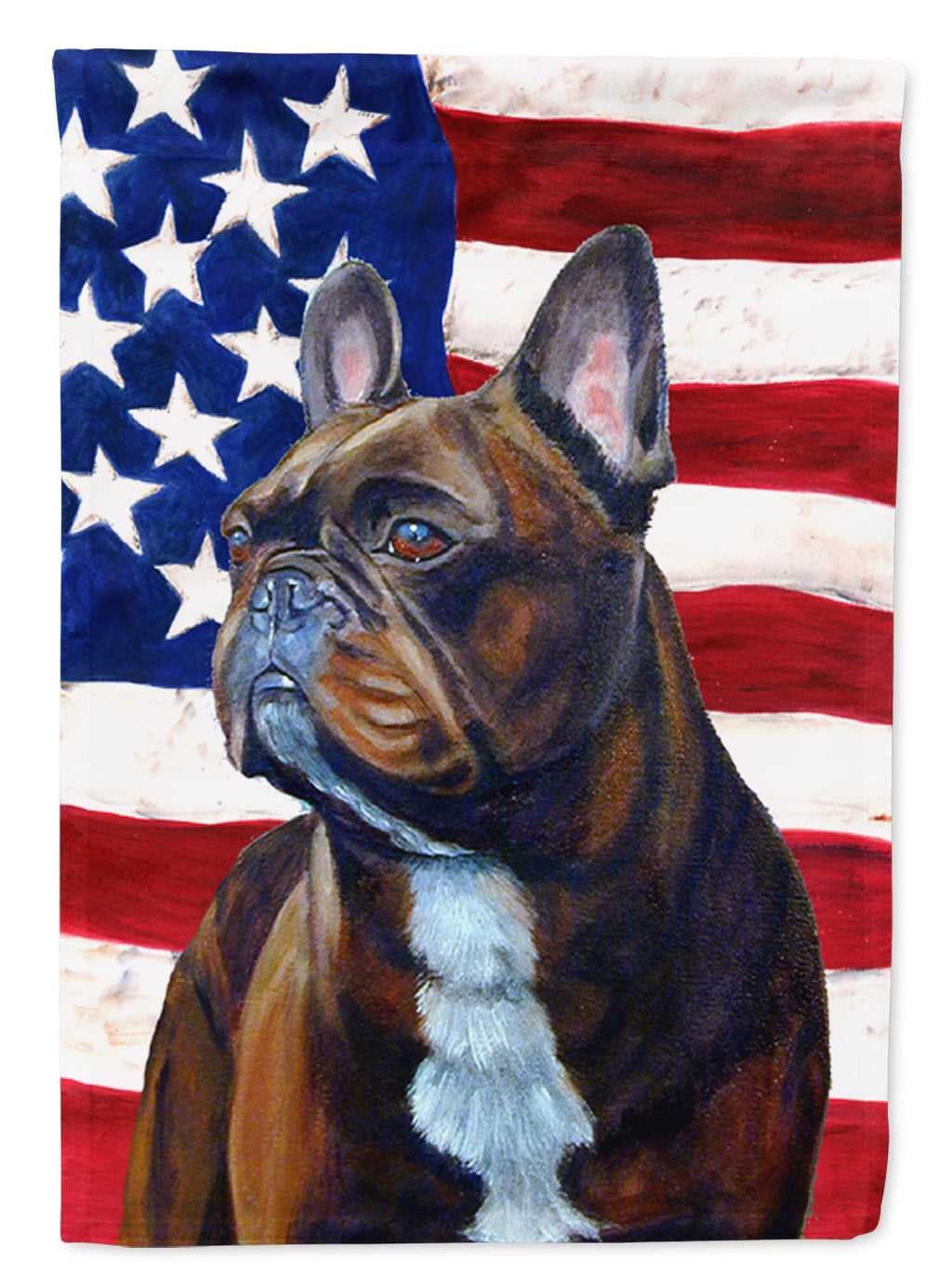 USA American Flag with French Bulldog Garden Flag Mailbox Decorative Yard Banner Outside Patio Artwork for Flower Beds, Garden Size, Multicolor