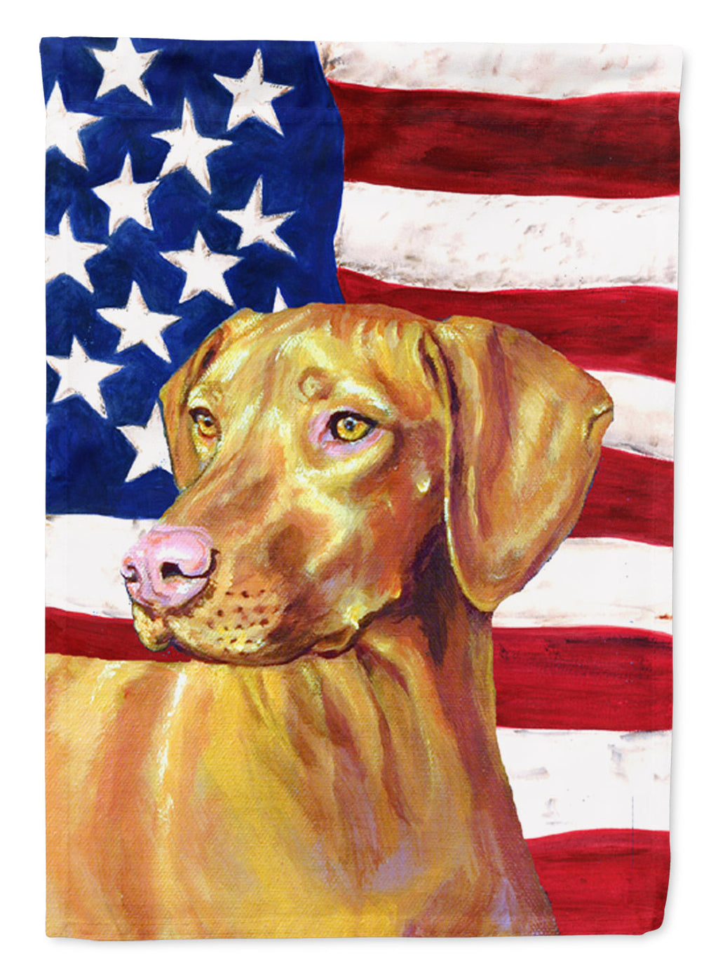 USA American Flag with Vizsla Garden Flag Mailbox Decorative Yard Banner Outside Patio Artwork for Flower Beds, Garden Size, Multicolor