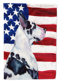 USA American Flag with Great Dane Garden Flag Mailbox Decorative Yard Banner Outside Patio Artwork for Flower Beds, Garden Size, Multicolor