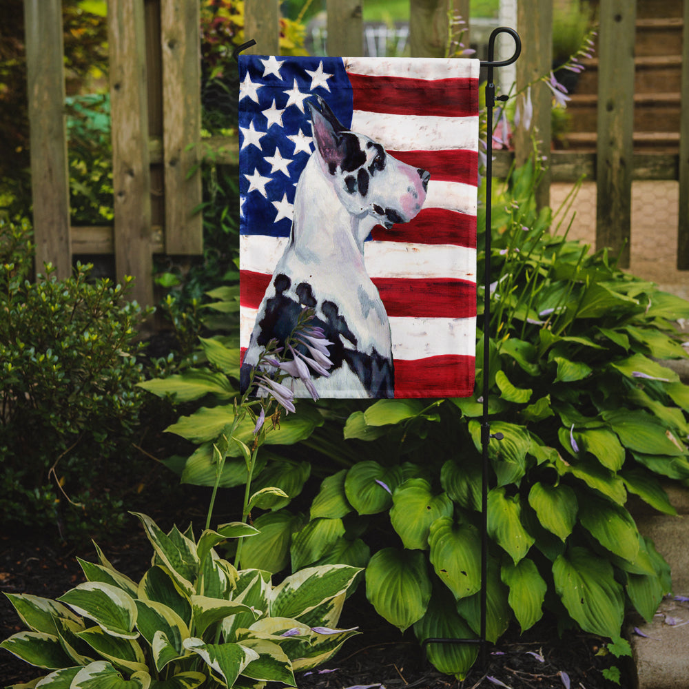 USA American Flag with Great Dane Garden Flag Mailbox Decorative Yard Banner Outside Patio Artwork for Flower Beds, Garden Size, Multicolor