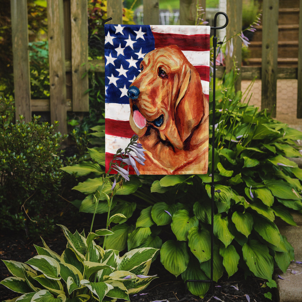 USA American Flag with Bloodhound Garden Flag Mailbox Decorative Yard Banner Outside Patio Artwork for Flower Beds, Garden Size, Multicolor