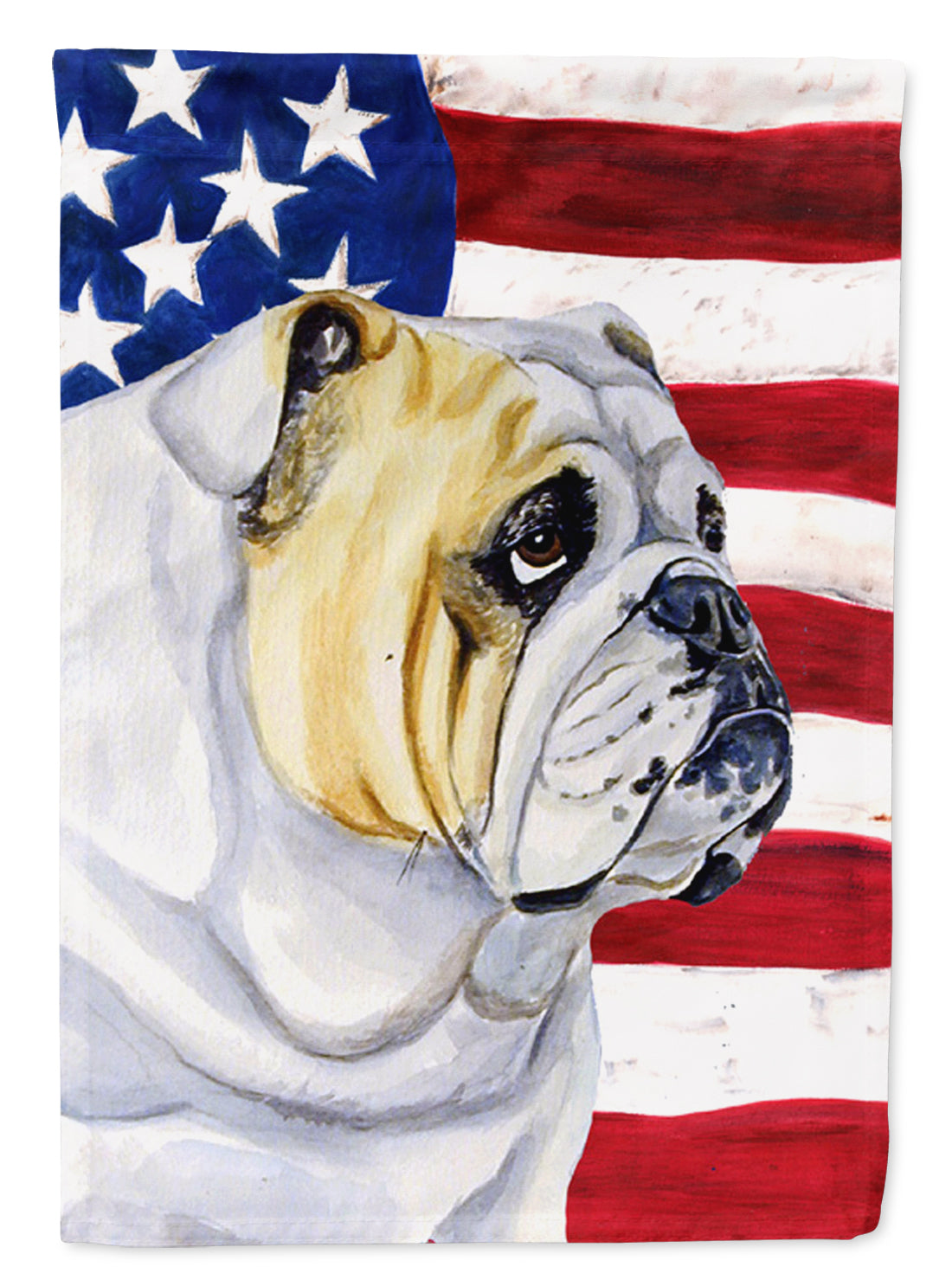 USA American Flag with English Bulldog Garden Flag Mailbox Decorative Yard Banner Outside Patio Artwork for Flower Beds, Garden Size, Multicolor