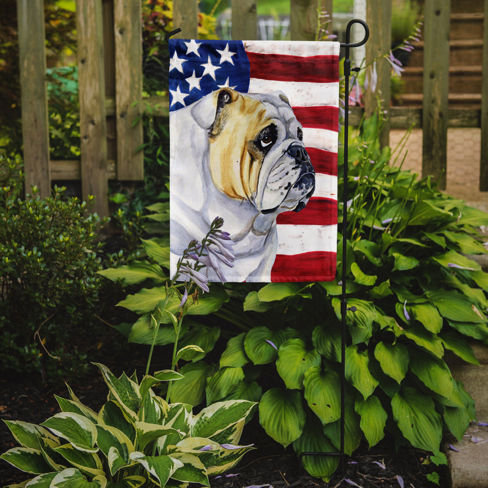 USA American Flag with English Bulldog Garden Flag Mailbox Decorative Yard Banner Outside Patio Artwork for Flower Beds, Garden Size, Multicolor