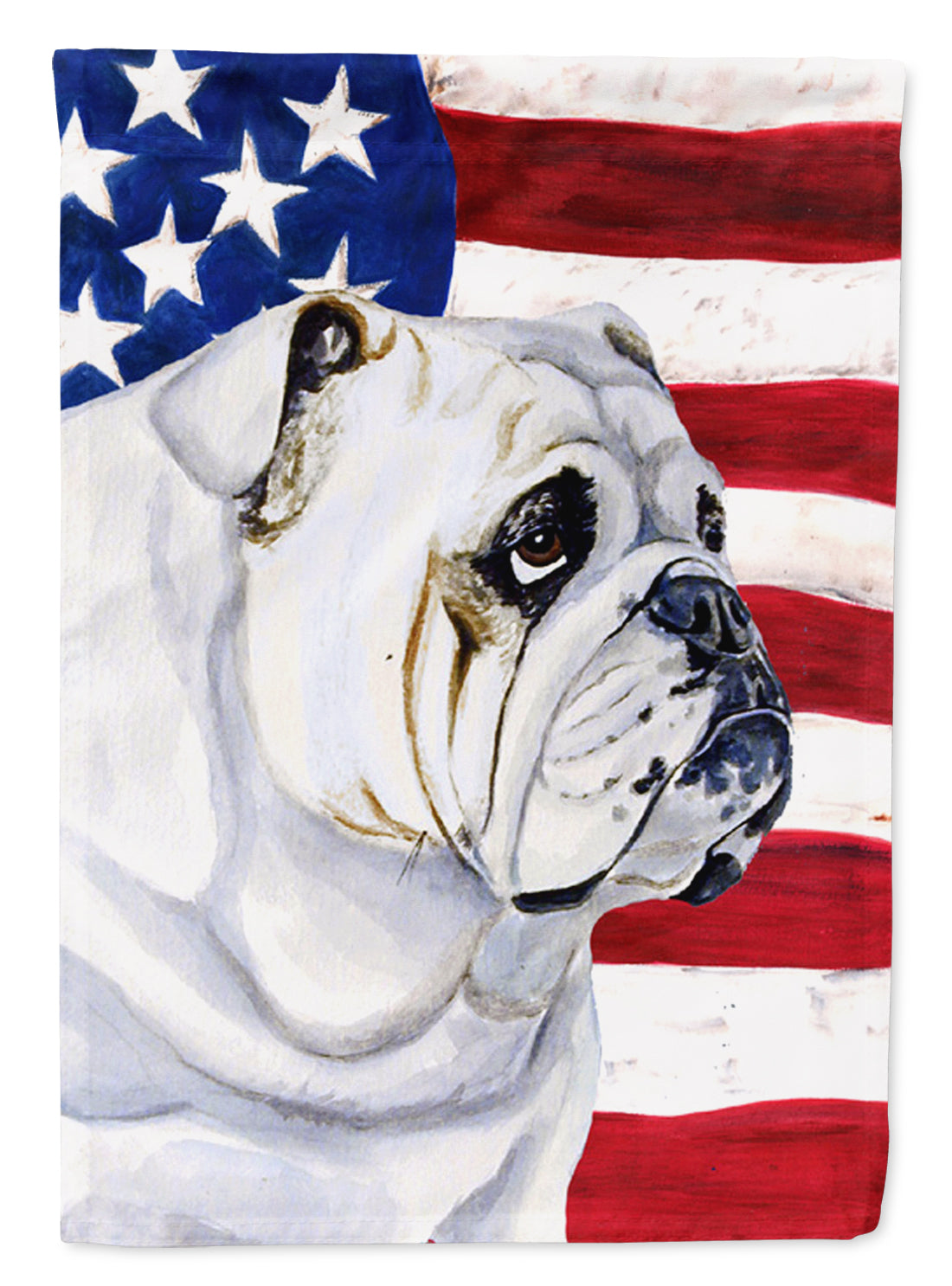 USA American Flag with English Bulldog Garden Flag Mailbox Decorative Yard Banner Outside Patio Artwork for Flower Beds, Garden Size, Multicolor