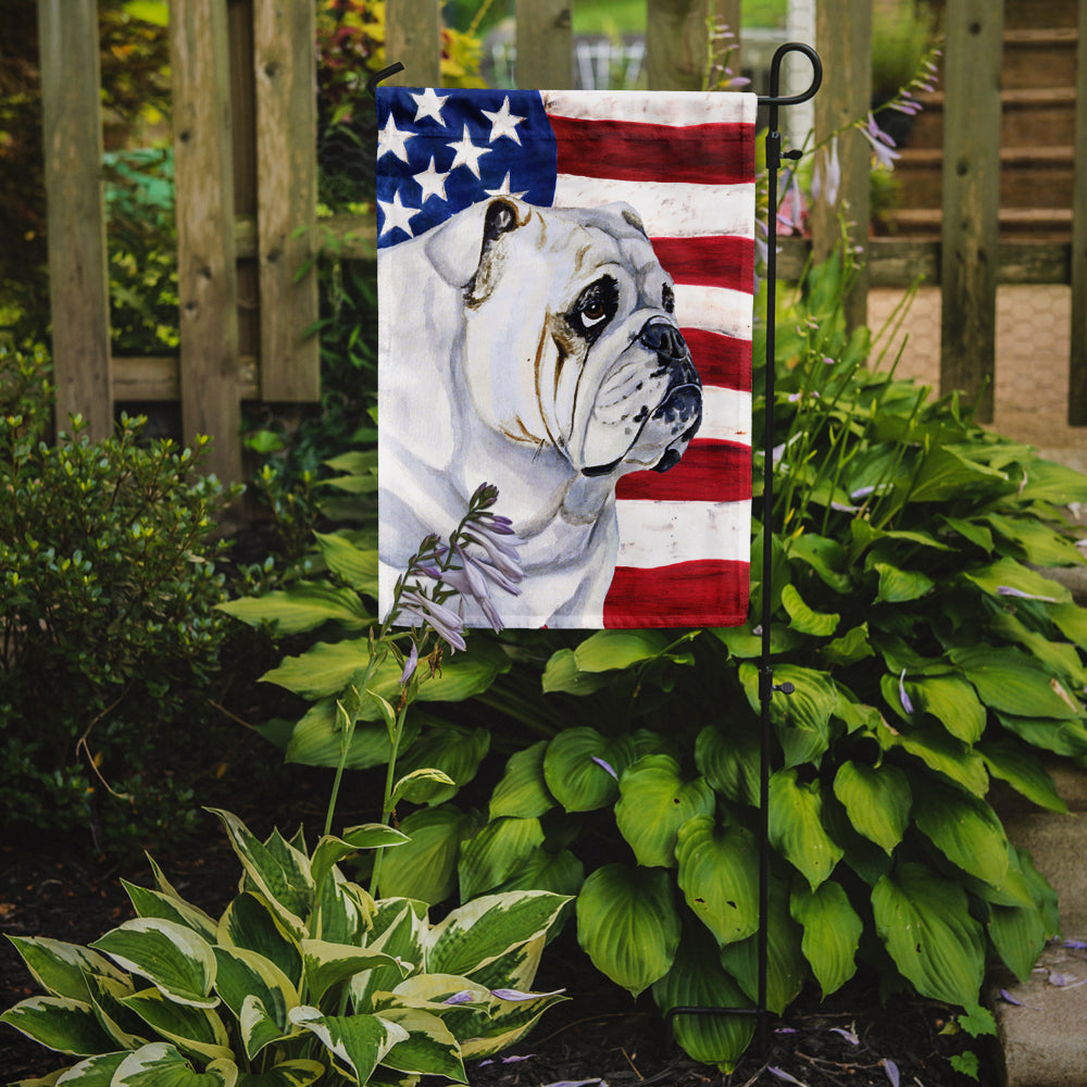 USA American Flag with English Bulldog Garden Flag Mailbox Decorative Yard Banner Outside Patio Artwork for Flower Beds, Garden Size, Multicolor