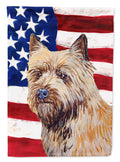 USA American Flag with Cairn Terrier Garden Flag Mailbox Decorative Yard Banner Outside Patio Artwork for Flower Beds, Garden Size, Multicolor