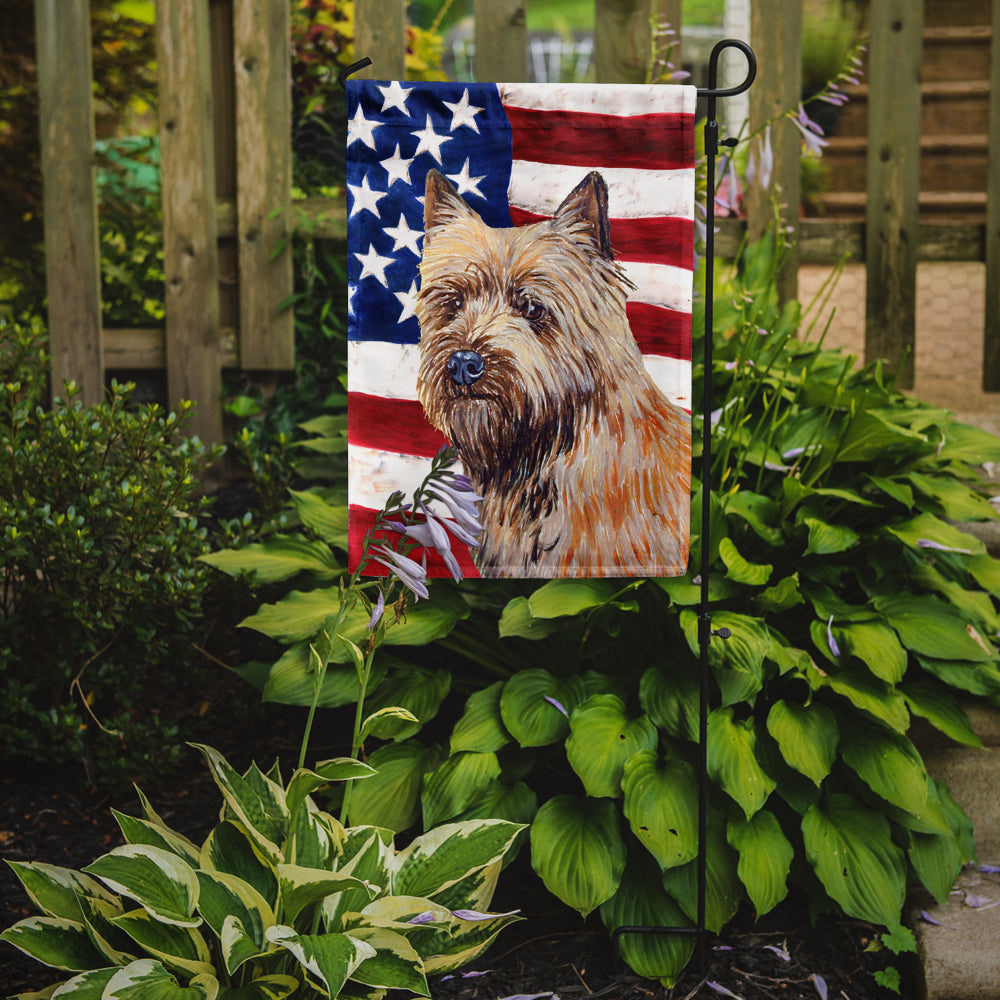 USA American Flag with Cairn Terrier Garden Flag Mailbox Decorative Yard Banner Outside Patio Artwork for Flower Beds, Garden Size, Multicolor