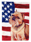 USA American Flag with Brussels Griffon Garden Flag Mailbox Decorative Yard Banner Outside Patio Artwork for Flower Beds, Garden Size, Multicolor