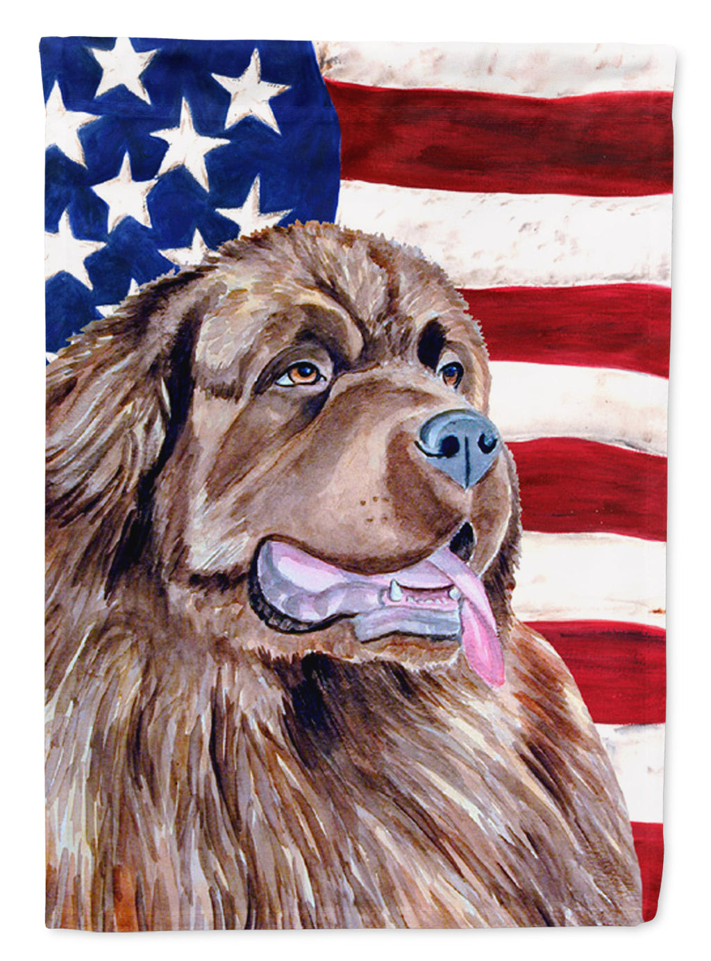 USA American Flag with Newfoundland Garden Flag Mailbox Decorative Yard Banner Outside Patio Artwork for Flower Beds, Garden Size, Multicolor