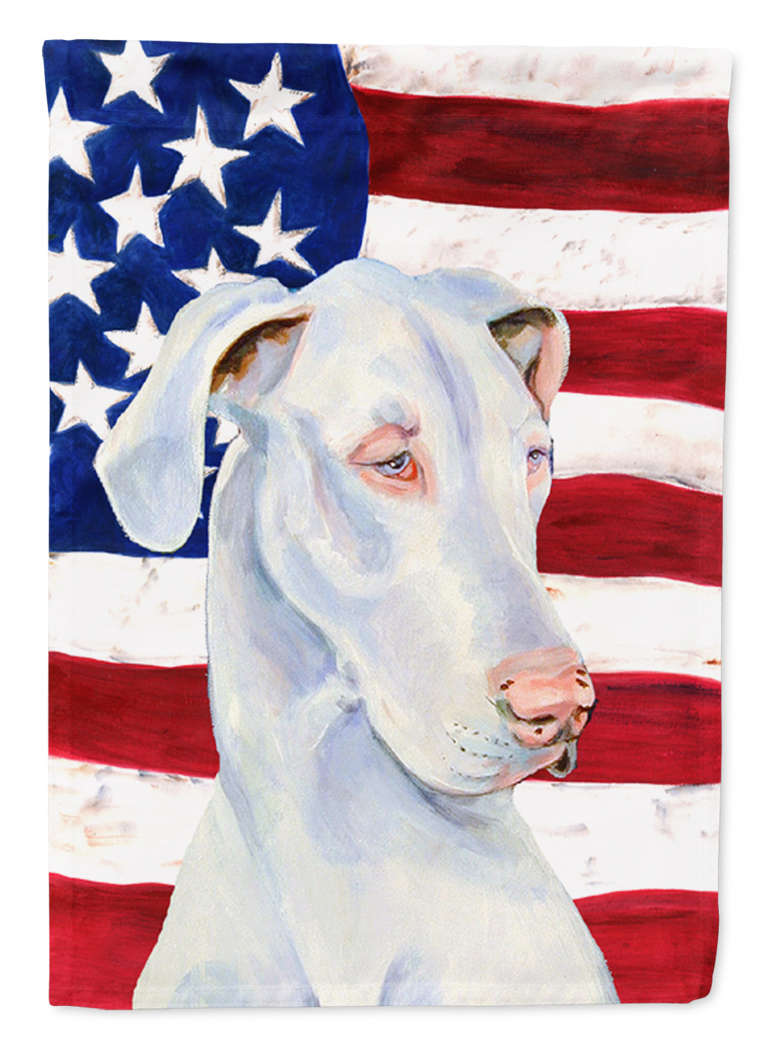 USA American Flag with Great Dane Garden Flag Mailbox Decorative Yard Banner Outside Patio Artwork for Flower Beds, Garden Size, Multicolor