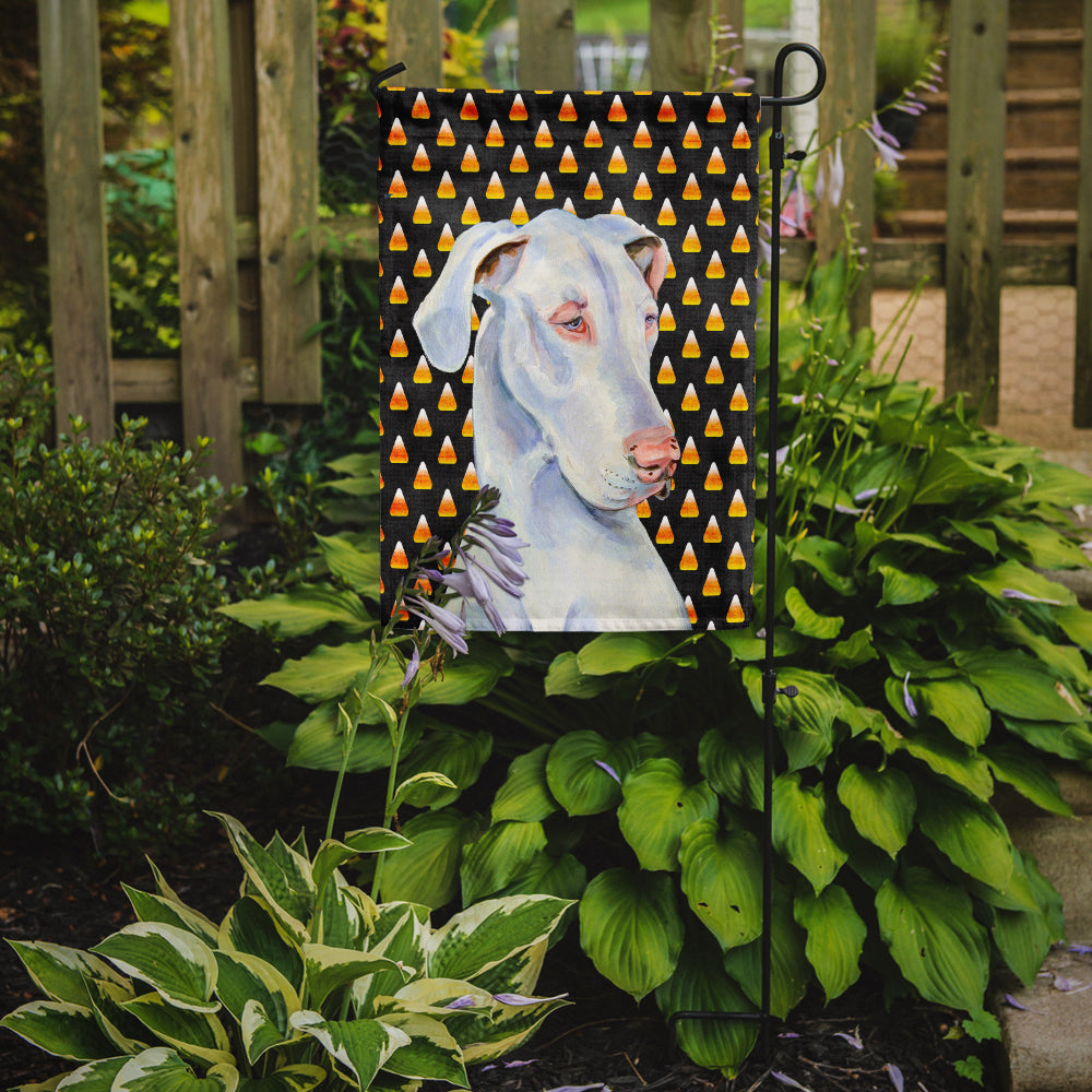 Great Dane Candy Corn Halloween Portrait Garden Flag Mailbox Decorative Yard Banner Outside Patio Artwork for Flower Beds, Garden Size, Multicolor