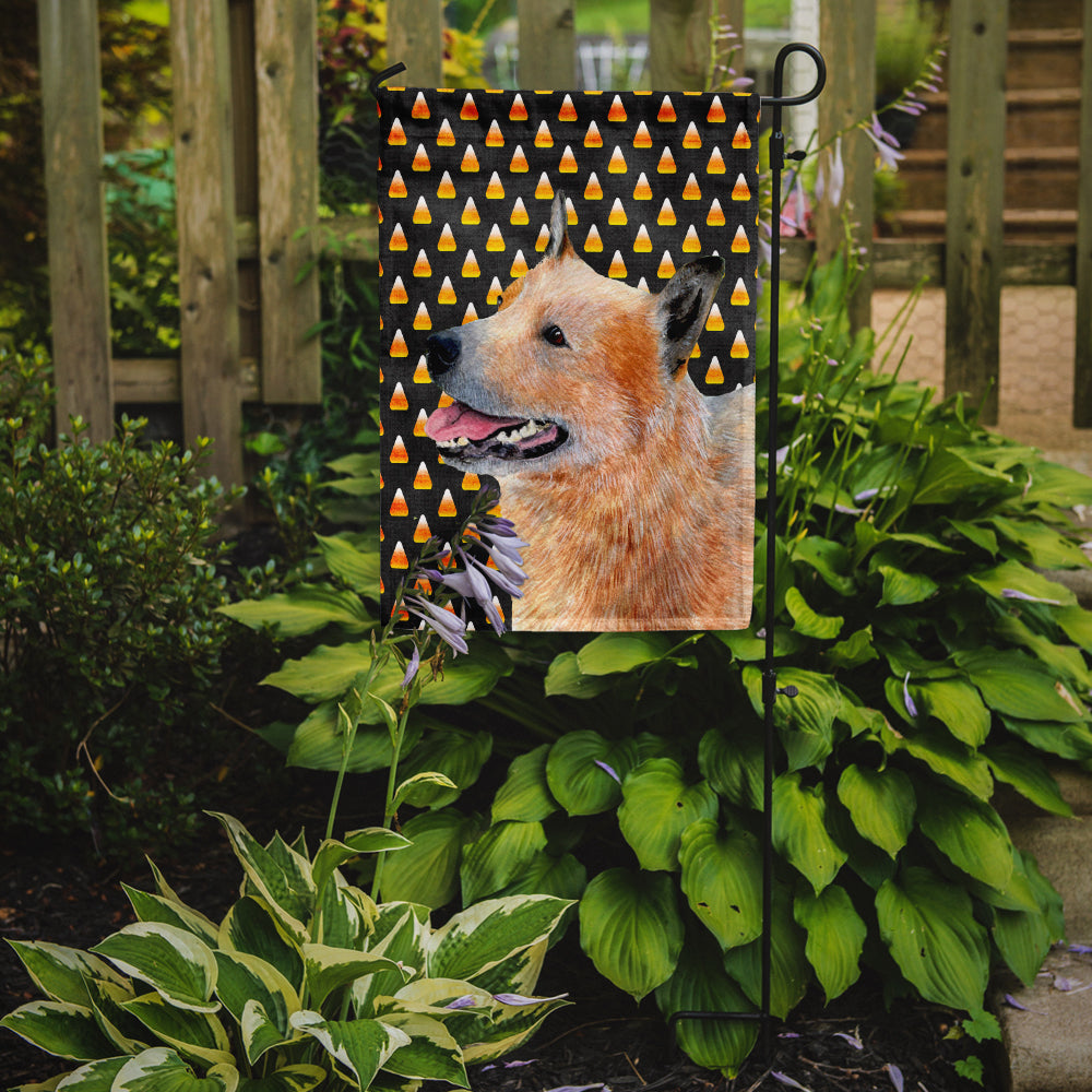 Australian Cattle Dog Candy Corn Halloween Portrait Garden Flag Mailbox Decorative Yard Banner Outside Patio Artwork for Flower Beds, Garden Size, Multicolor