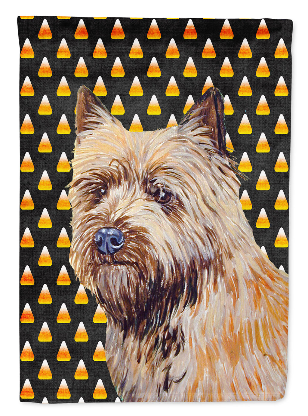 Cairn Terrier Candy Corn Halloween Portrait Garden Flag Mailbox Decorative Yard Banner Outside Patio Artwork for Flower Beds, Garden Size, Multicolor
