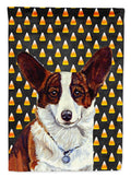 Corgi Candy Corn Halloween Portrait Garden Flag Mailbox Decorative Yard Banner Outside Patio Artwork for Flower Beds, Garden Size, Multicolor