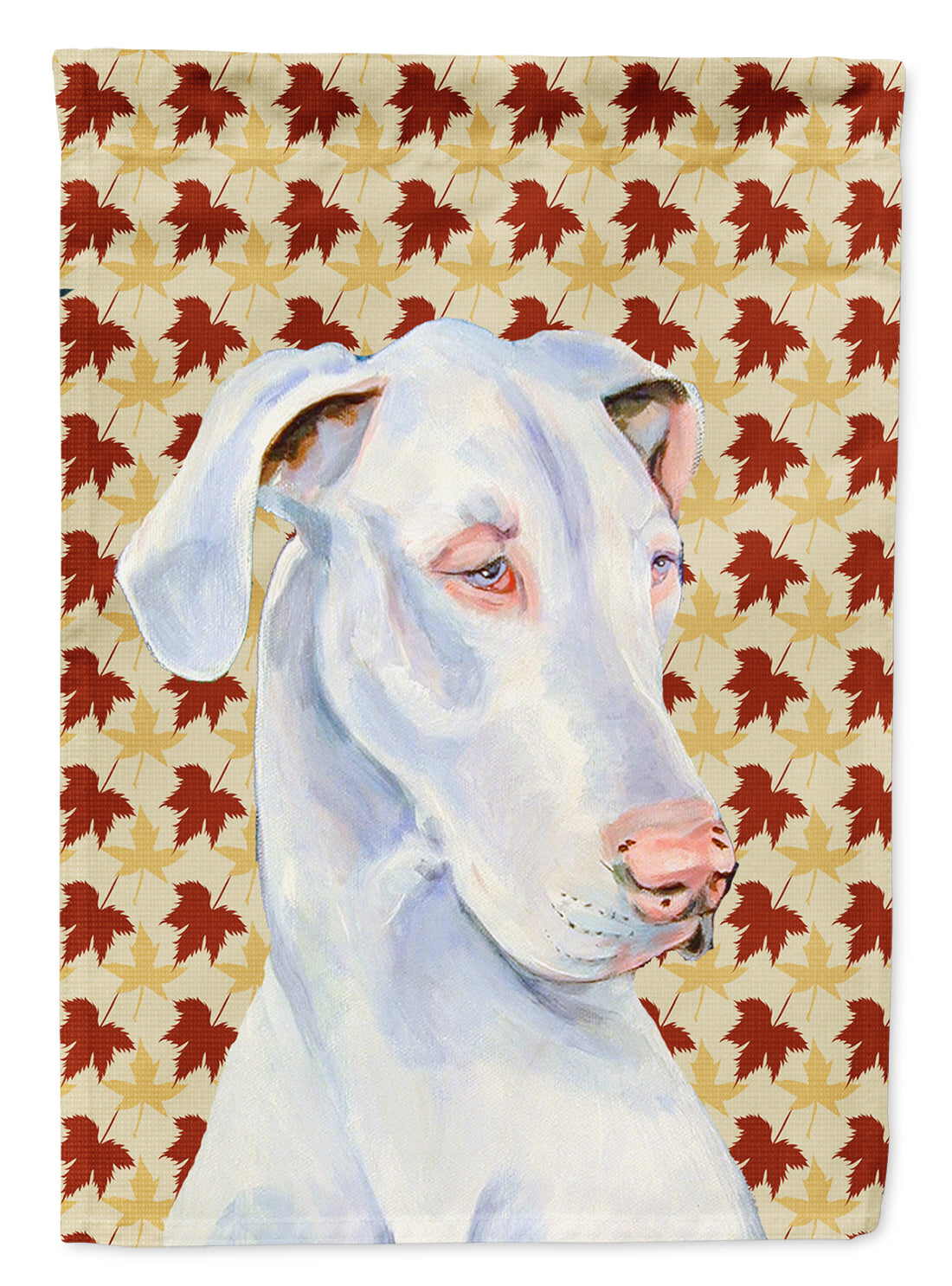 Great Dane Fall Leaves Portrait Garden Flag Mailbox Decorative Yard Banner Outside Patio Artwork for Flower Beds, Garden Size, Multicolor
