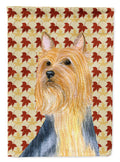 Silky Terrier Fall Leaves Portrait Garden Flag Mailbox Decorative Yard Banner Outside Patio Artwork for Flower Beds, Garden Size, Multicolor