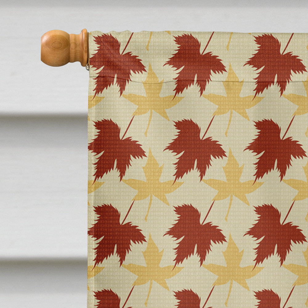 Australian Cattle Dog Fall Leaves Portrait House Flag 28x40 Porch Sleeve Pole Decorative Outside Yard Banner Artwork Wall Hanging, Polyester