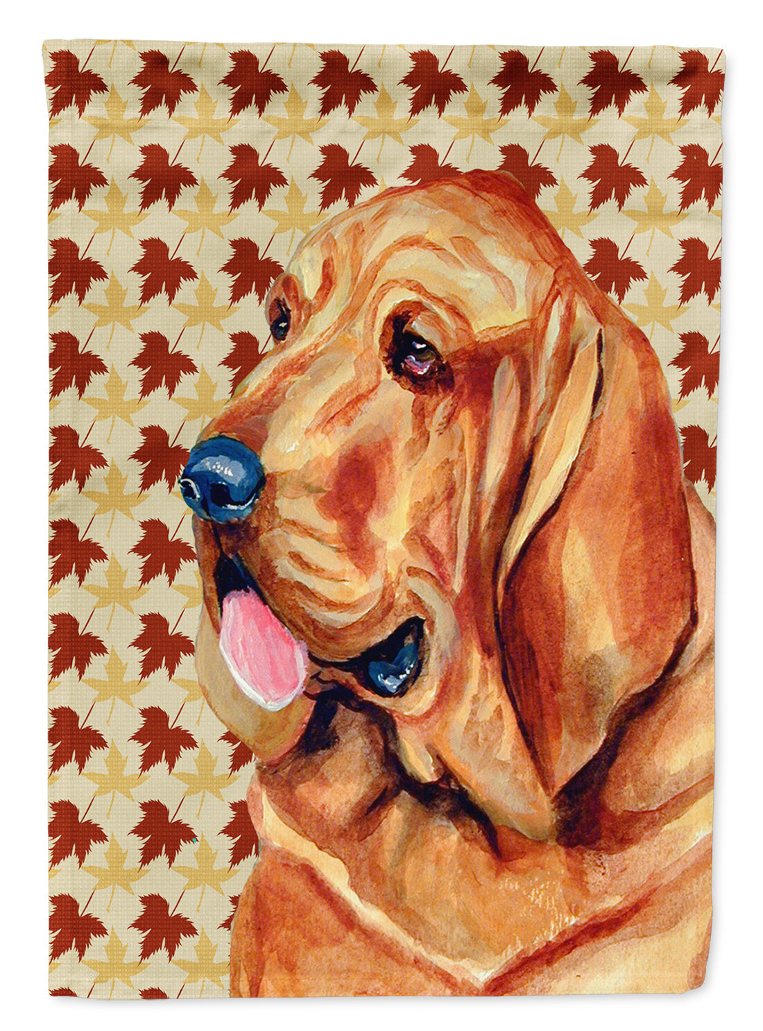 Bloodhound Fall Leaves Portrait Garden Flag Mailbox Decorative Yard Banner Outside Patio Artwork for Flower Beds, Garden Size, Multicolor