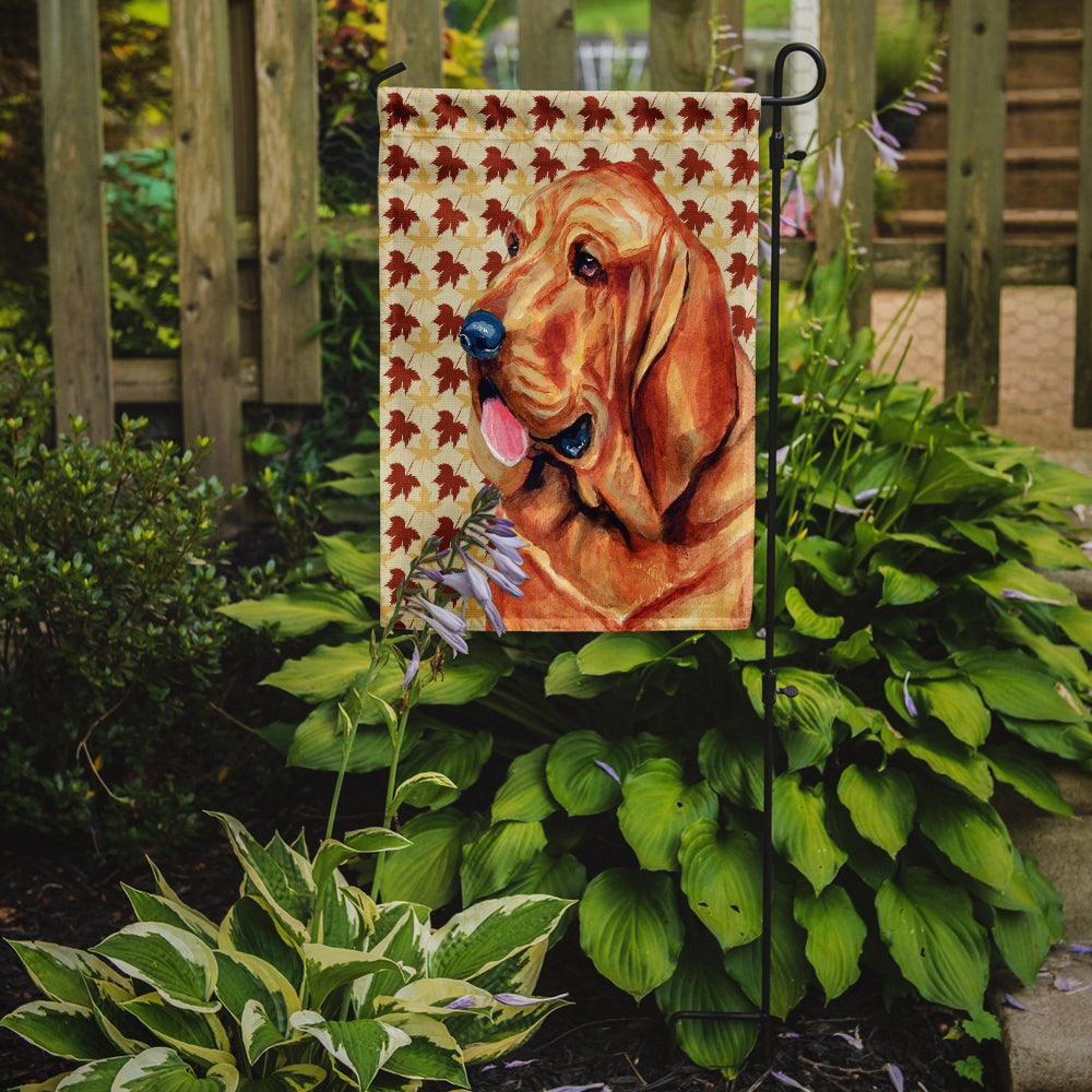 Bloodhound Fall Leaves Portrait Garden Flag Mailbox Decorative Yard Banner Outside Patio Artwork for Flower Beds, Garden Size, Multicolor