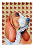Basset Hound Fall Leaves Portrait Garden Flag Mailbox Decorative Yard Banner Outside Patio Artwork for Flower Beds, Garden Size, Multicolor