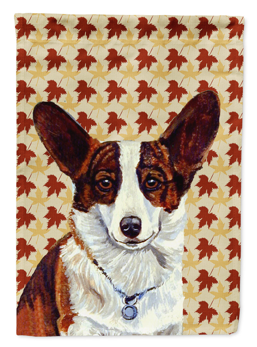 Corgi Fall Leaves Portrait Garden Flag Mailbox Decorative Yard Banner Outside Patio Artwork for Flower Beds, Garden Size, Multicolor